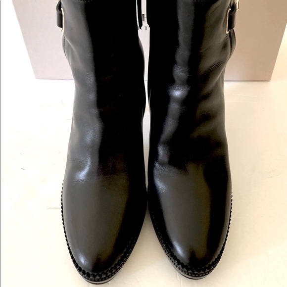 Burberry Black leather Boots Nova Check accent slight platform Eur 40 UK 7 US 9 - Picture 7 of 14